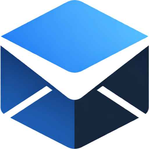 Koltrix app icon, a blue envelope cube
